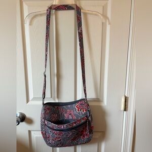 Floral Gray Shoulder Bag